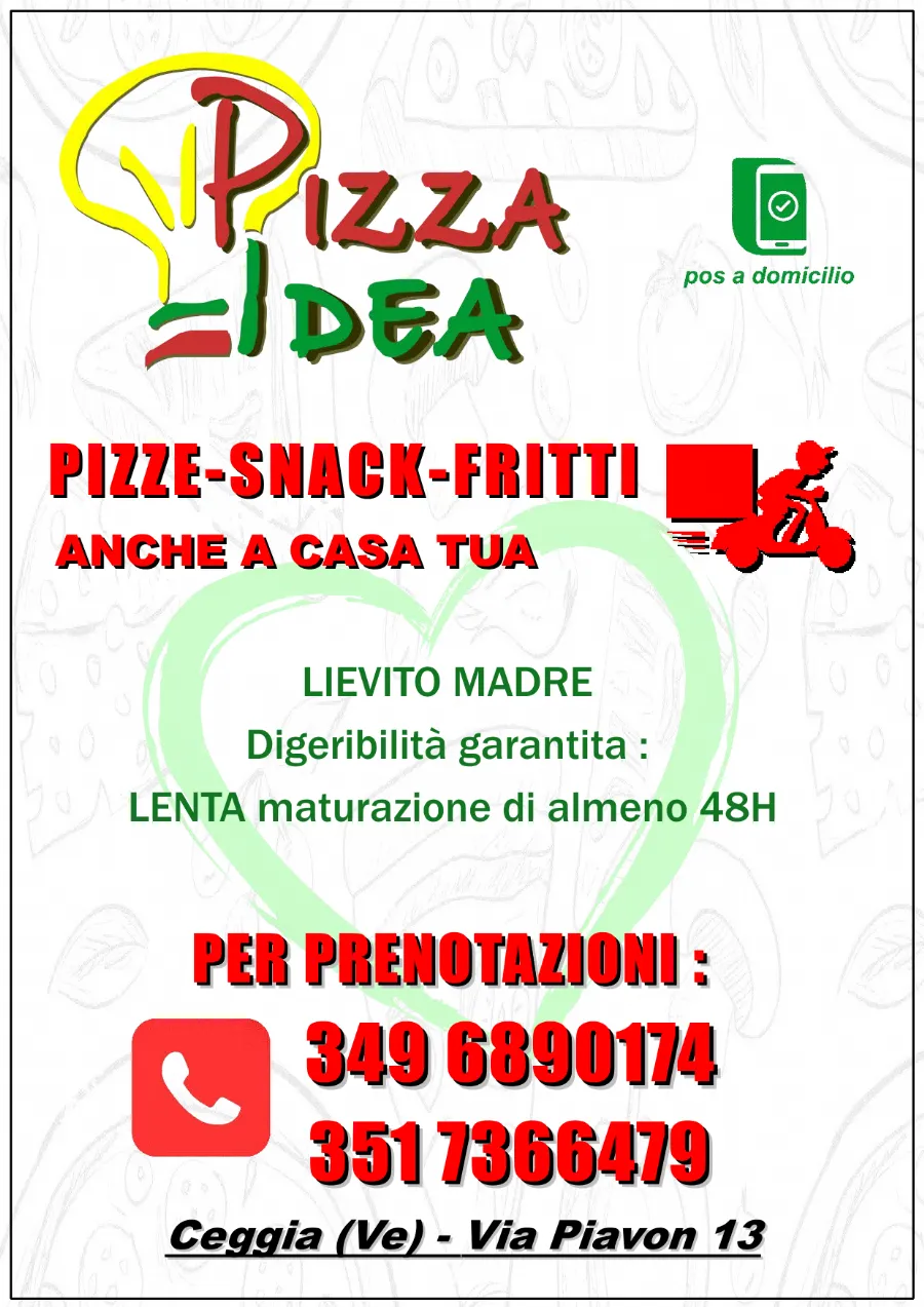 Listino online : Nuovo listino Pizzaidea Ceggia